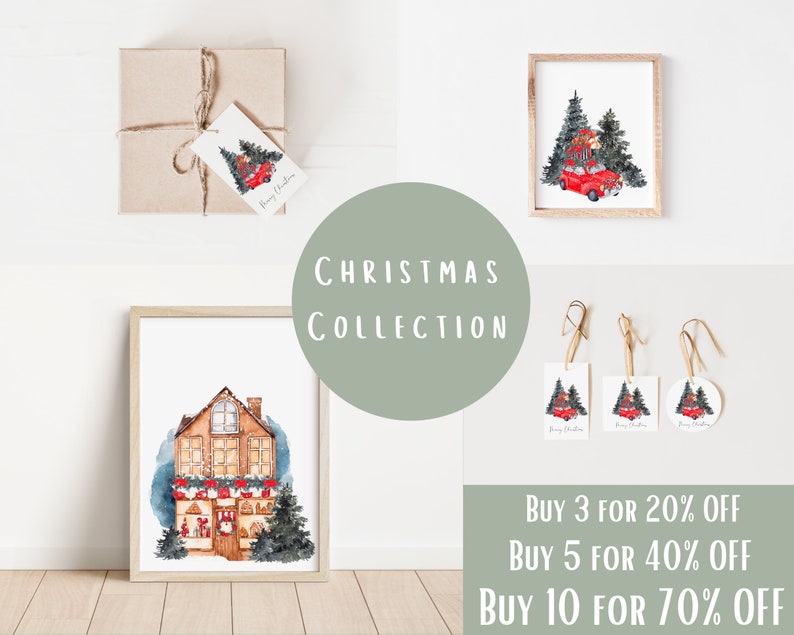 Christmas Wall Art Christmas Print Holiday Decor Christmas PNG image 2