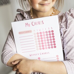 Kids Chore Chart | Girls Chore Chart | Editable Kids Chore Chart | Printable Chore Chart for Kids | Responsibility Chart | Digital Download