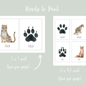56 Printable Animal Flashcards | Animals and Animal Tracks Matching ...