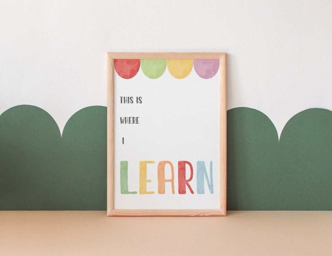 Classroom Poster | Educational Poster | Toddler Room Decor | Kids Wall ...