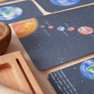 Sonnensystem Karteikarten | Raumstudie Einheit | Sternbilder | Planeten | Mondphasen | Montessori Aktivität | Digitaler Download