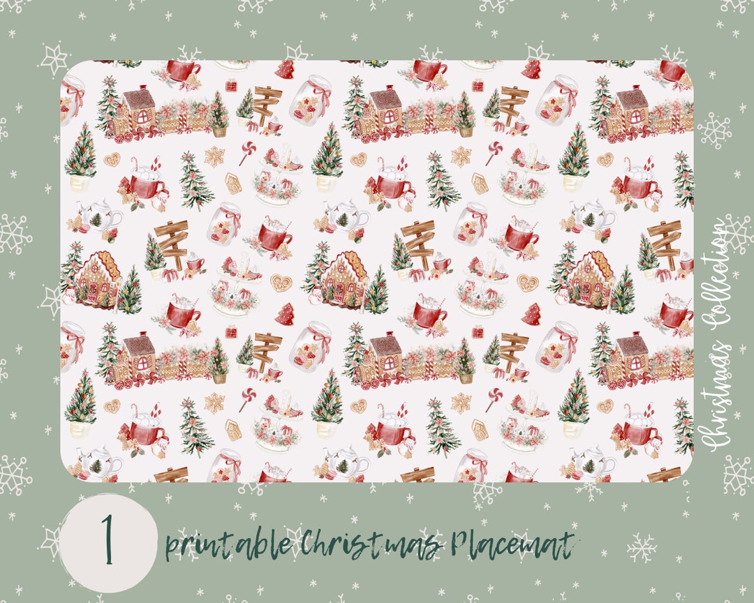 Printable Christmas Placemat Kids Christmas Placemat Kids Placemat