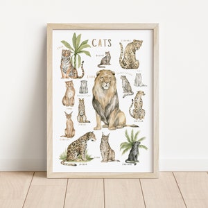 Set of 2 Educational Posters Animal Posters Toddler Posters Neutral Nursery Wall Art Classroom Decor Digital Download image 6