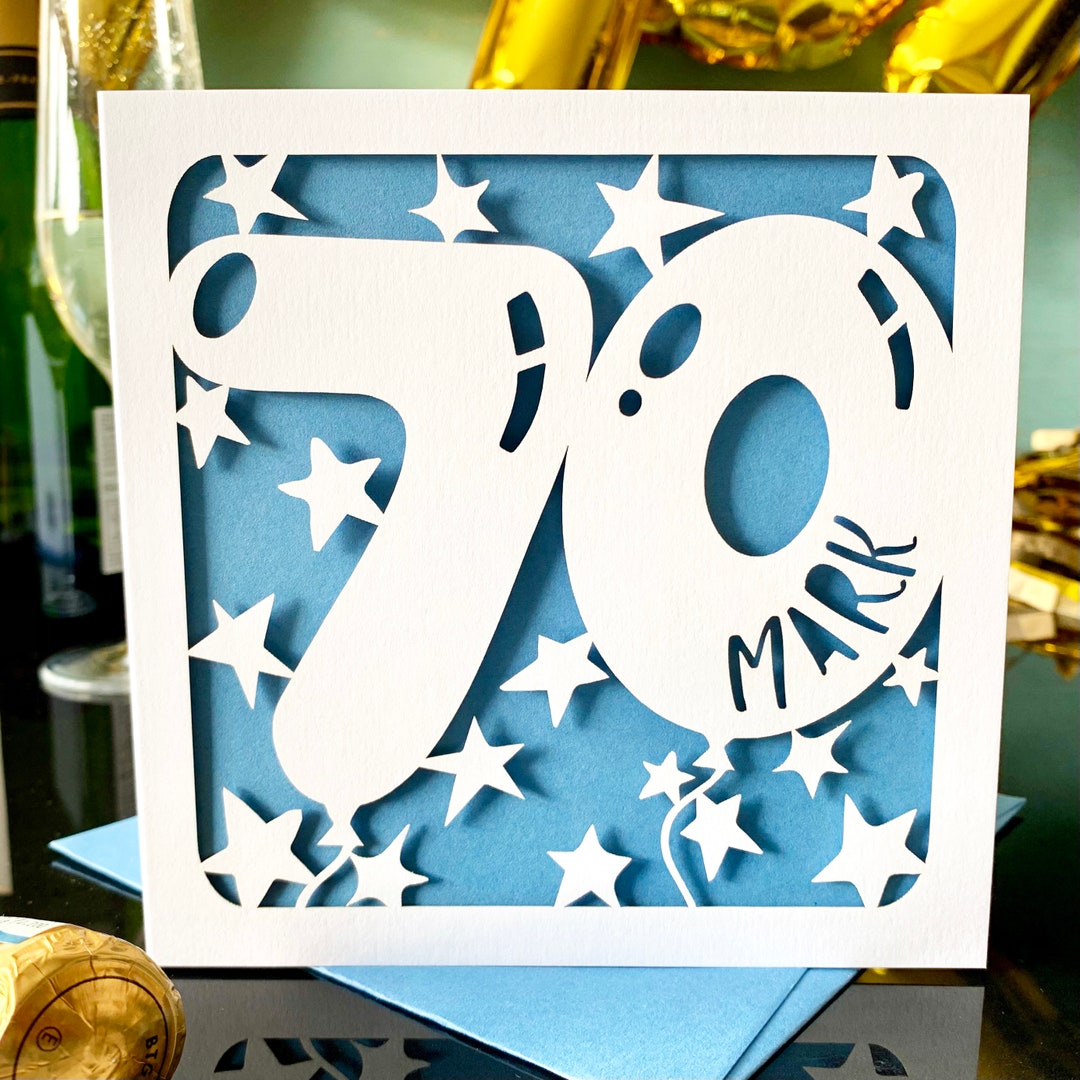 Balloon Personalised 70th Birthday Card - Etsy
