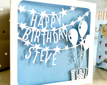 Personalised Banner Birthday Card