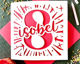 Starburst Personalised 8th Card