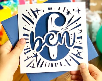 Starburst Personalised 6th Card