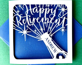 Personalised Champagne Retirement Card