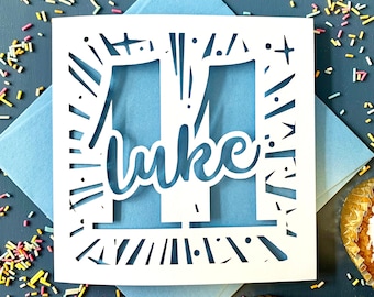 Starburst Personalised 11th Card
