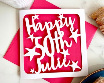 Personalised 50th Birthday Card