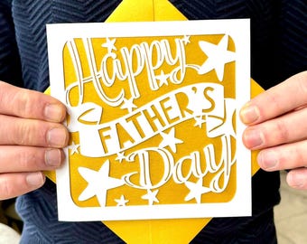 Papercut Happy Father's Day Card
