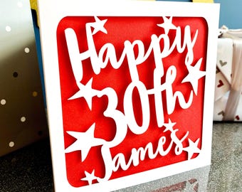 Personalised 30th Birthday Card