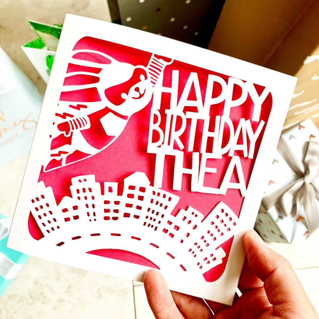 Personalised Superhero Birthday Card - Etsy UK