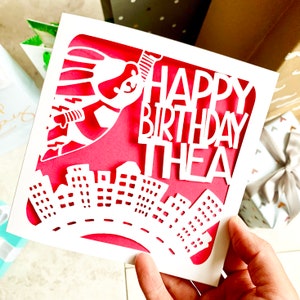 Personalised Superhero Birthday Card