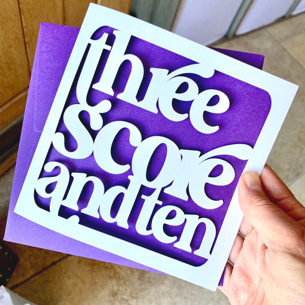 Carte Trois points et dix anniversaires