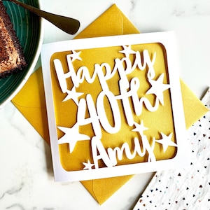 Personalised 40th Birthday Card