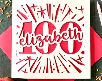 Starburst Personalised 100th Card