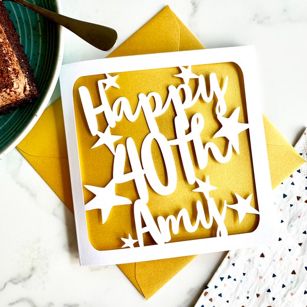 40th Birthday Card - Etsy UK