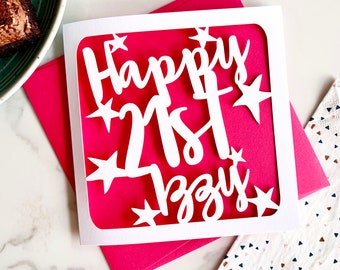 Personalised 21st Birthday Card