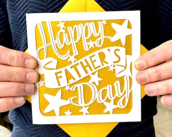 Papercut Happy Father's Day Card