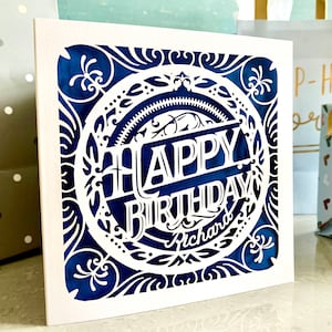 Personalised Papercut Birthday Card