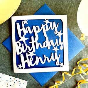 Personalised Stars Birthday Card