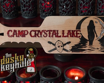 CAMP CRYSTAL LAKE - 15 1/2 inch maple paddle - Friday the 13th tribute