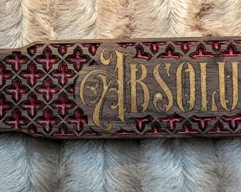 ABSOLUTION - 15 1/2 inch ruler style spanking paddle - roleplay