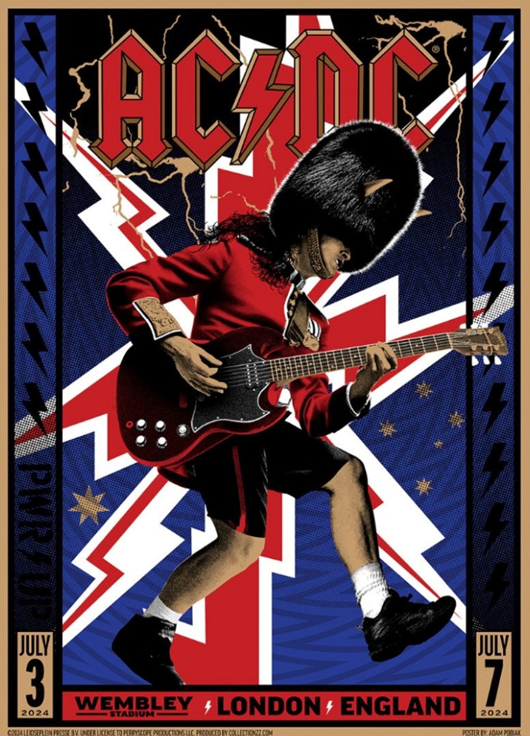 ACDC Wembley London Tour Poster Free Postage - Etsy