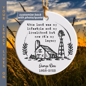Farming Memorial Tractors In Heaven Memory Loss Gift Photo Memorial Gift Grandfather Memorial In Loving Memory Farmer Memorial Dad Memory