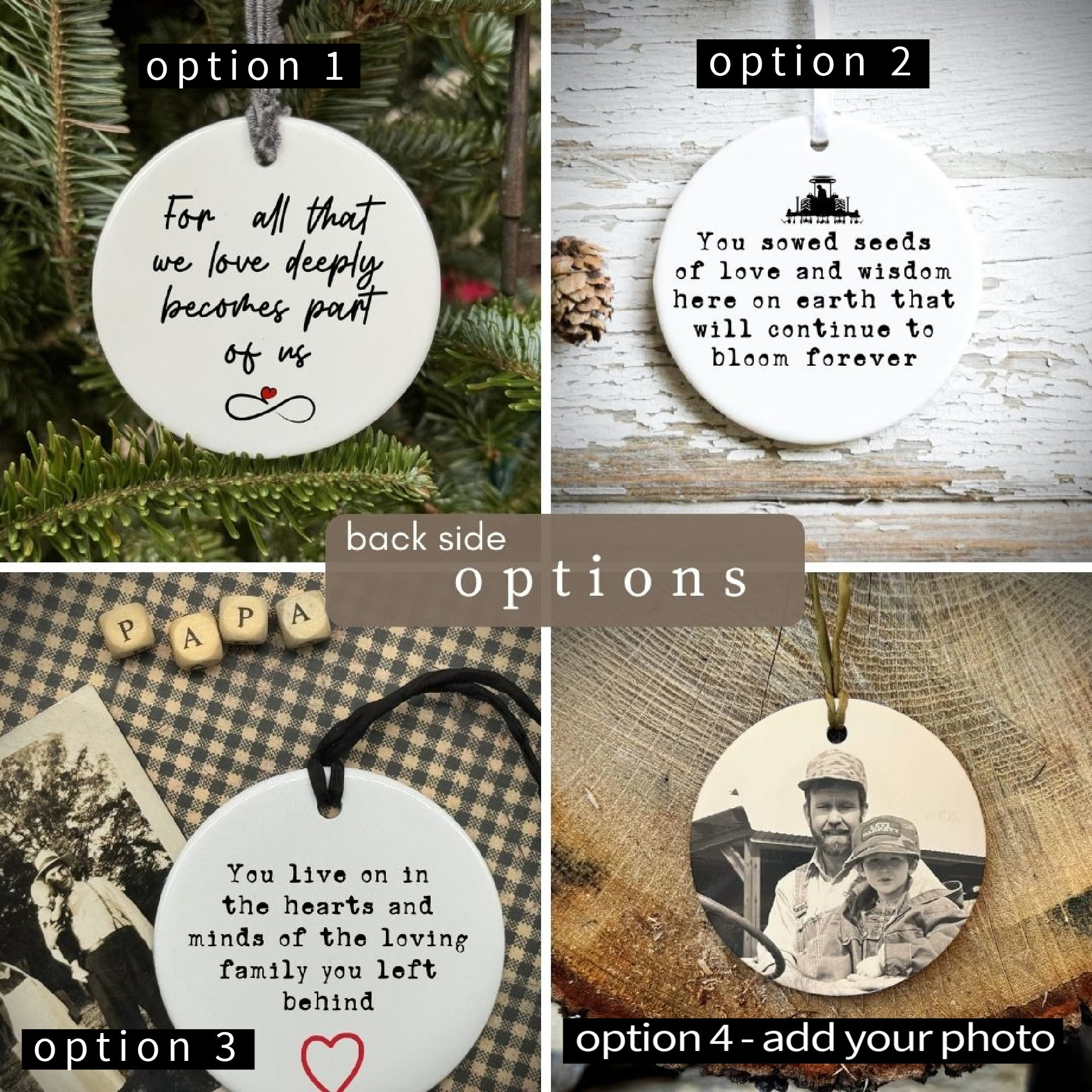 Memorial Gift for Farmer in Memory of Dad Farming Ornament Christmas