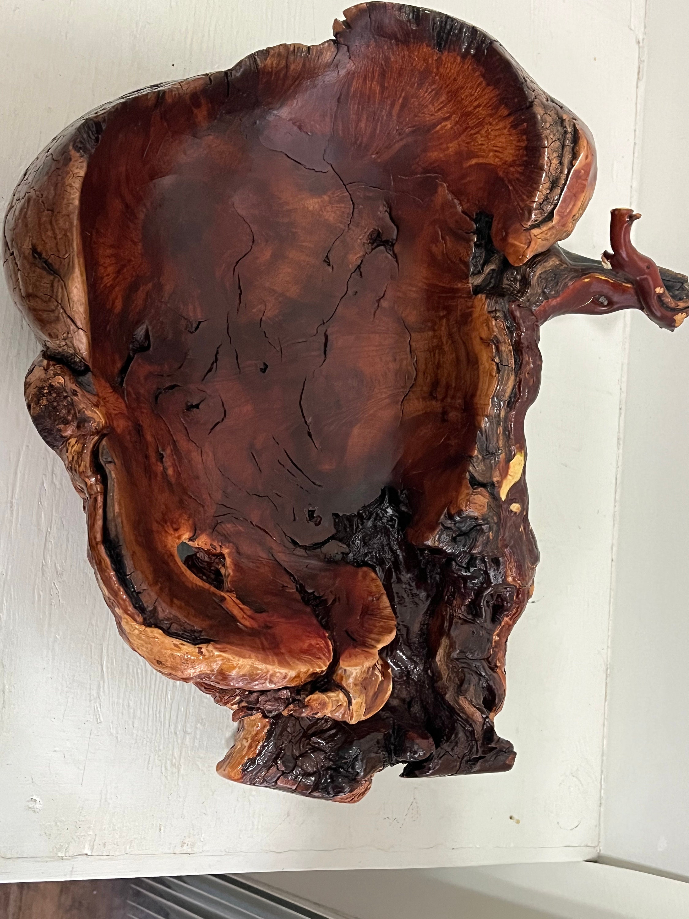 Manzanita Live Edge Root Burl Dough Bowl Handmade Centerpiece Etsy