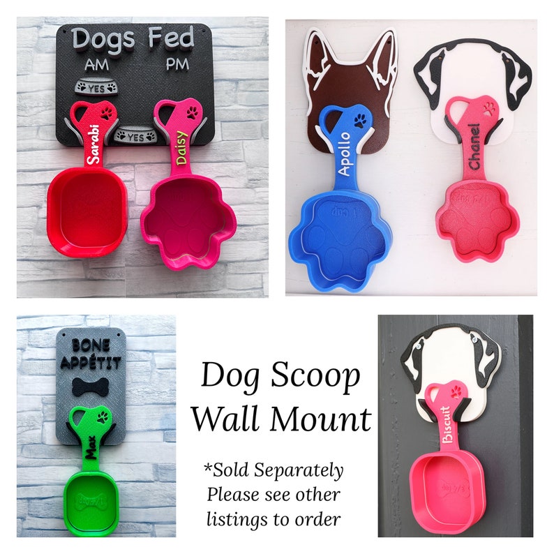 Personalized Dog Food Scoop Custom Scooper Pet Kibble Scoops Food Dispenser Dog Measuring Cup Custom Pet Accessories Gift Idea For Dog Lover image 2