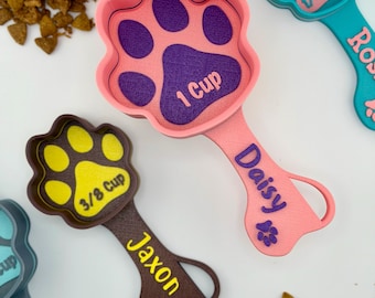Personalized Paw Shaped Dog Food Scoop - Custom Measuring cup - Gift for new puppy