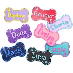 Personalized Dog Bone Name Sign: Custom Crate Kennel Tag