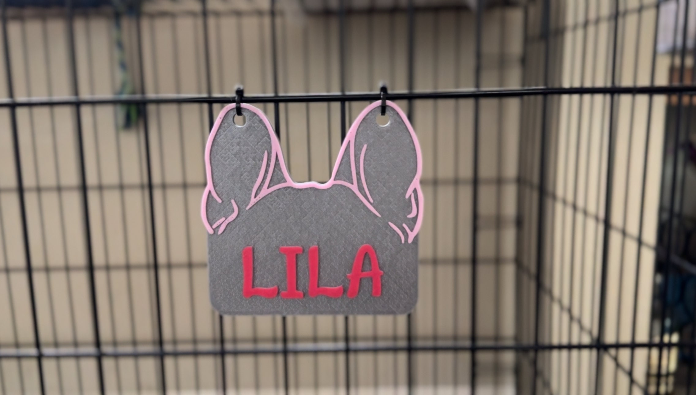 Personalized Dog Ears Name Sign Custom Kennel Name Plate Custom Puppy Ears Sign Personalized Crate Custom Pet Sign Dog House Sign Dog Tag