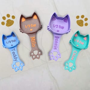 Personalized Cat Food Scoop: 3D Printed Pet Kibble Dispenser