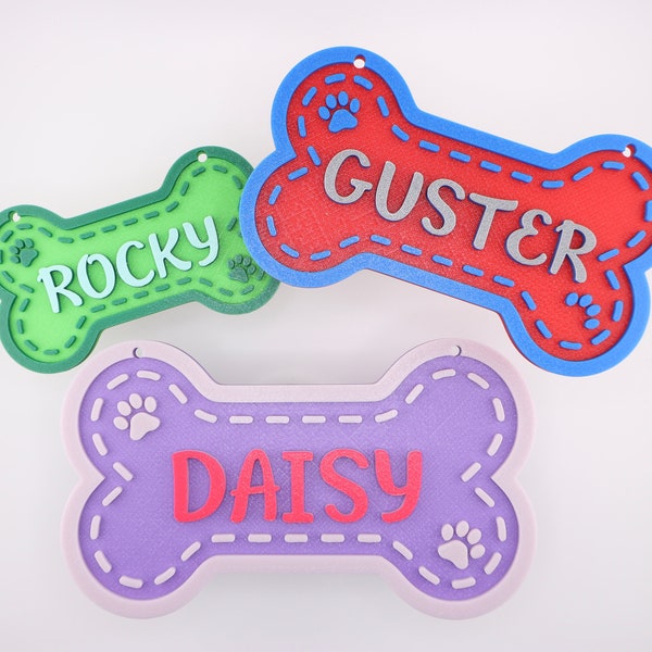 Personalized Dog Name Sign Custom Kennel Name Plate Puppy Name Sign Dog Bone Sign Personalized Crate Custom Pet Sign Dog House Sign Dog Tag