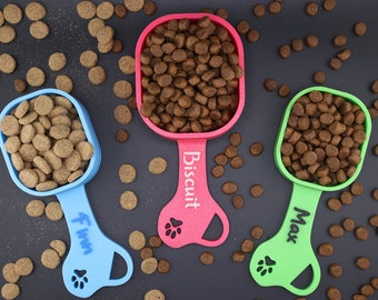 Personalized Dog Food Scoop Custom Dog Scooper Pet Kibble Scoop Pet Food dispenser Dog Measuring Cup New Dog Gift Idea Dog Lover Gift