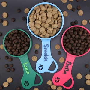 Personalized Dog Food Scoop Custom Scooper Pet Kibble Scoops Food Dispenser Dog Measuring Cup Custom Pet Accessories Gift Idea For Dog Lover