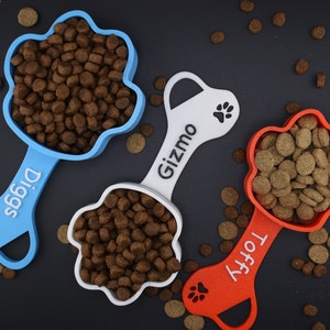 Personalized Dog Food Scoop Custom Scooper Pet Kibble Scoops Food Dispenser Dog Measuring Cup Custom Pet Accessories Gift Idea For Dog Lover image 3