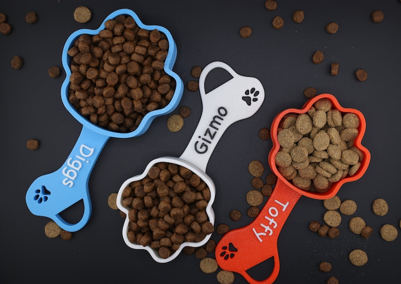 Personalized Dog Food Scoop Custom Scooper Pet Kibble Scoops Food Dispenser Dog Measuring Cup Custom Pet Accessories Gift Idea For Dog Lover image 3