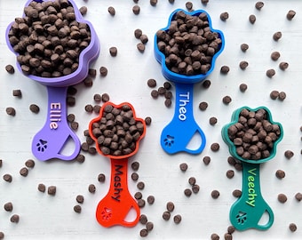 Personalized Dog Food Scoop Custom Scooper Pet Kibble Scoop Food Dispenser Dog Measuring Cup Custom Pet Accessories Gift Idea For Dog Lover