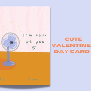 Niedliche und lustige Valentinstagskarte - I'm your fan || DIGITALER DOWNLOAD