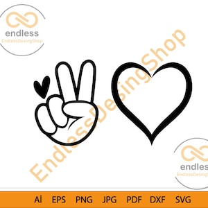 Peace Hand Svg, Peace Sign Svg, Cricut, Peace Finger Svg, Hand Symbol Svg, Peace Svg, Digital Download, Peace Hand Png, Silhouette, Cut File
