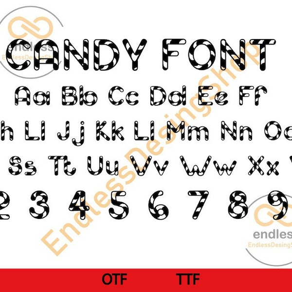 Candy Cane Font SVG, CHRISTMAS FONT, Christmas Svg Files For Cricut, Christmas Letters, Candy Cane Letters, Candy font ttf, Candy Alphabet