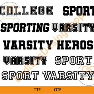 Varsity Fonts TTF Archivos OTF Varsity Font College Font Sport Font Bundle Fonts Varsity Distressed Font Varsity Letters Font Bundle Fuentes