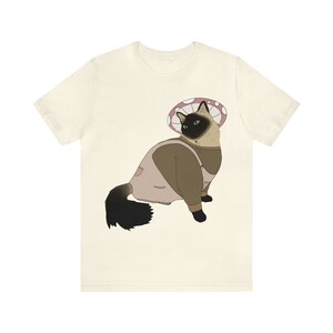 Cottagecore Tee, Cottage Cat T-Shirt, Mushroom Cat Shirt, Gift for Cat Lover, Cottagecore Gift