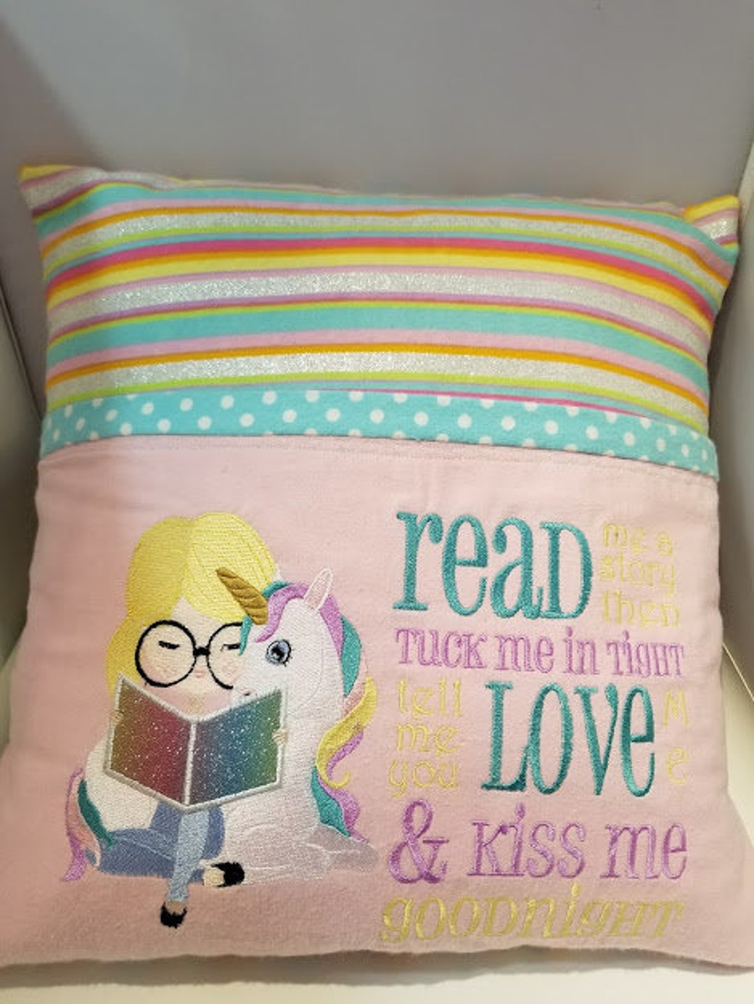 Reading Pocket Pillow Child's Reading Pillow Book Etsy