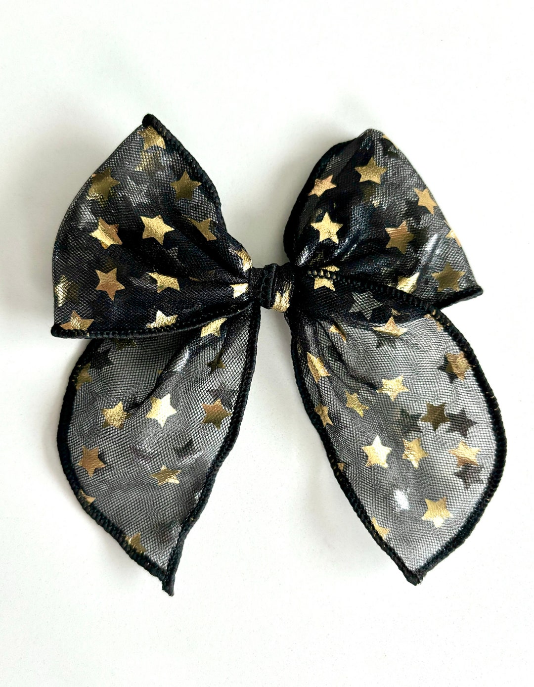 Sample Starbow Black With Gold Stars // Sailor Bow - Etsy